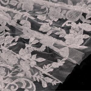 Woolf Veil by Rivini in Ivory, Like New Sample